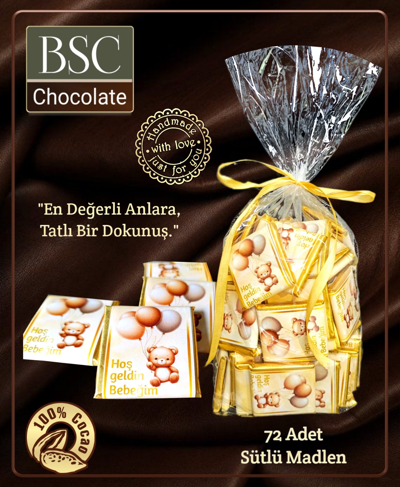 BSC CHOCOLATE AYI FİGÜRLÜ BEBEK ÇİKOLATASI