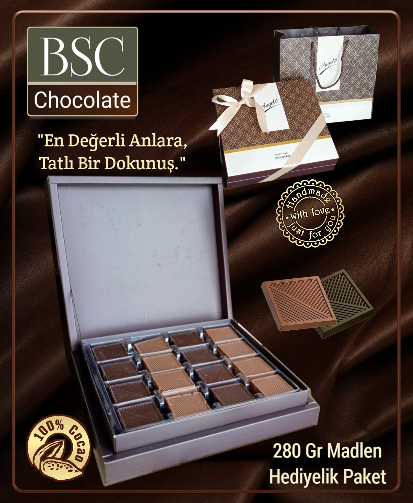 BSC CHOCOLATE 280 Gr MADLEN ÇİKOLATA