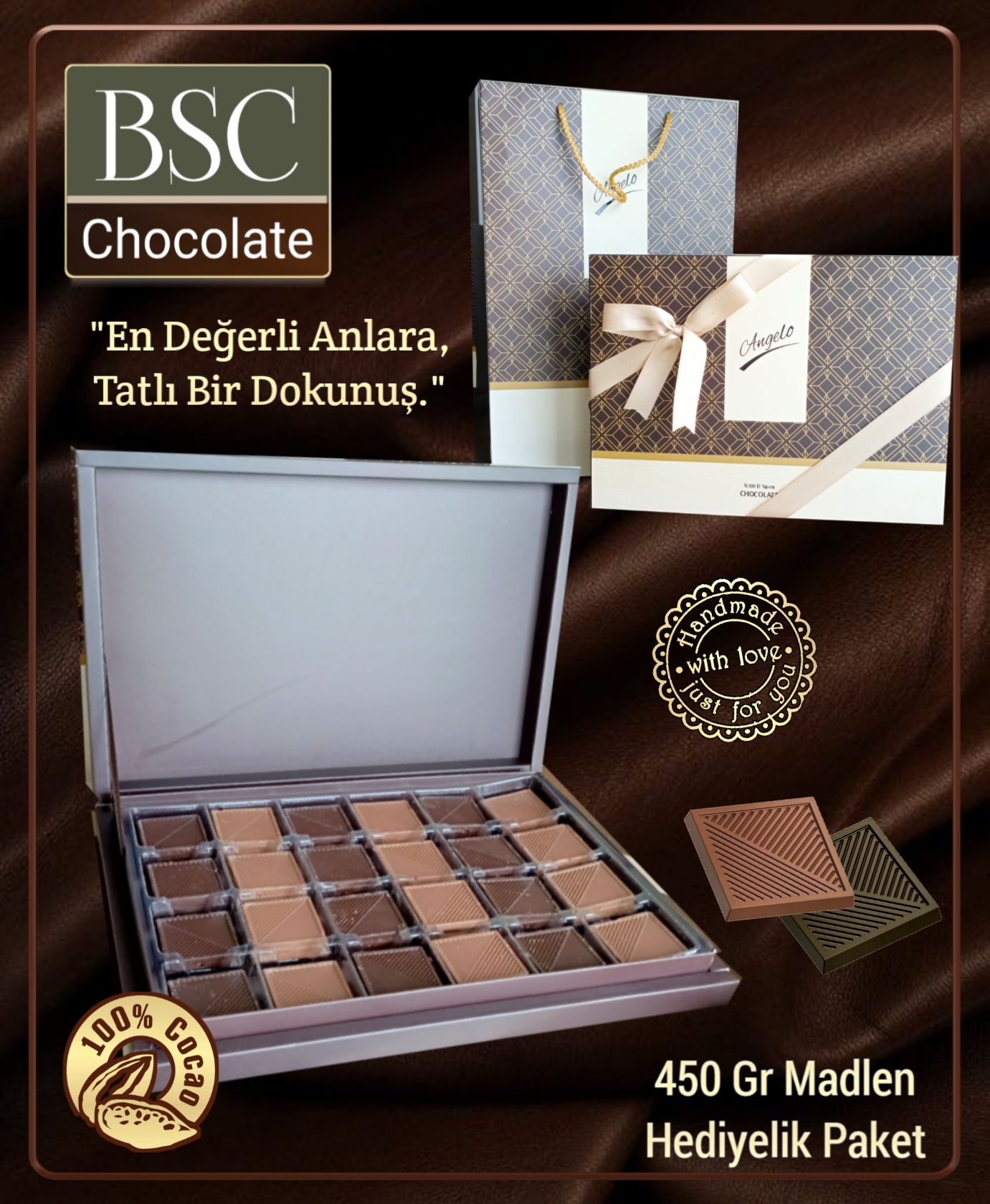 BSC CHOCOLATE 450 Gr MADLEN ÇİKOLATA