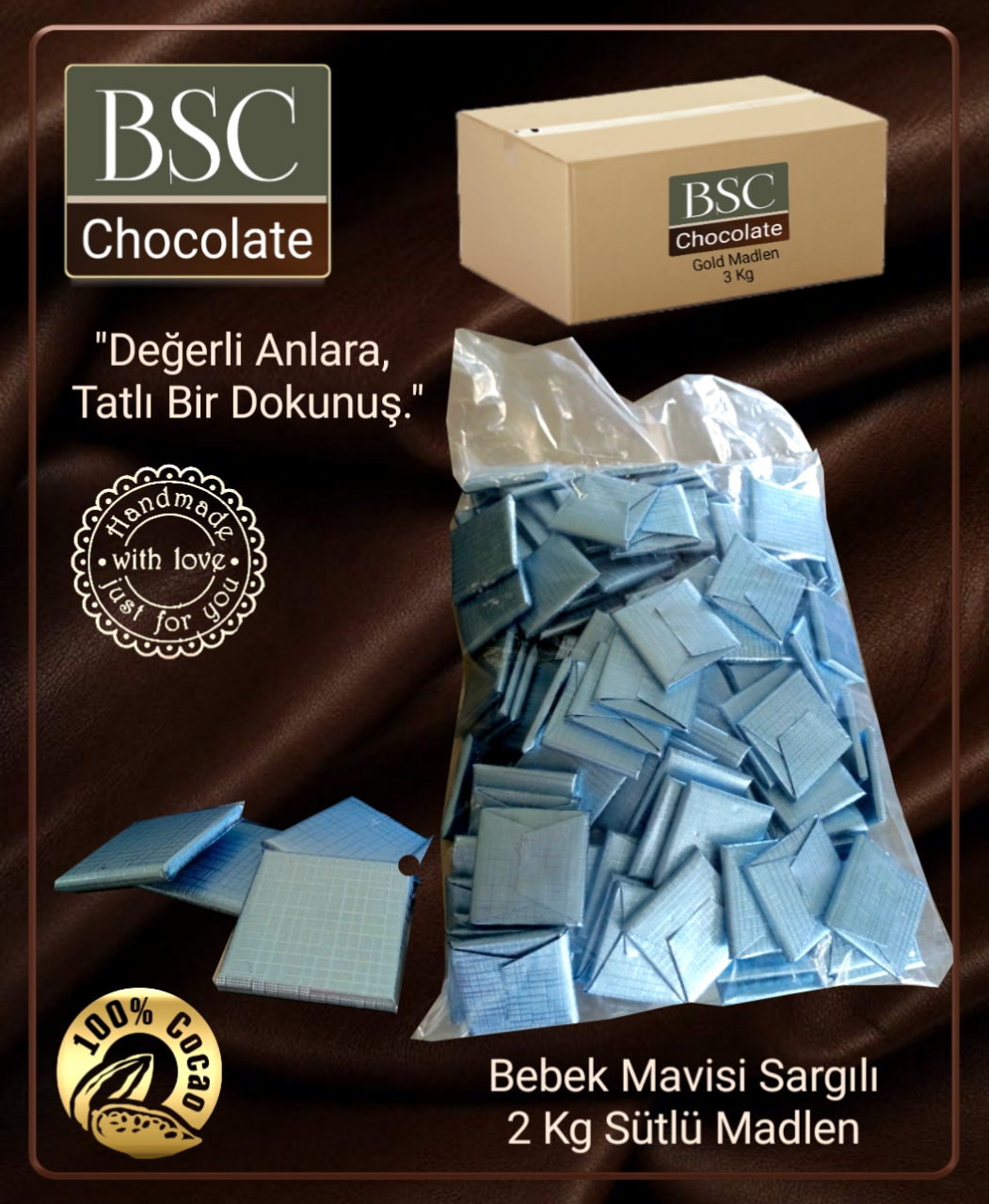 BSC CHOCOLATE BEBEK MAVİSİ SARGILI 2 KG MADLEN