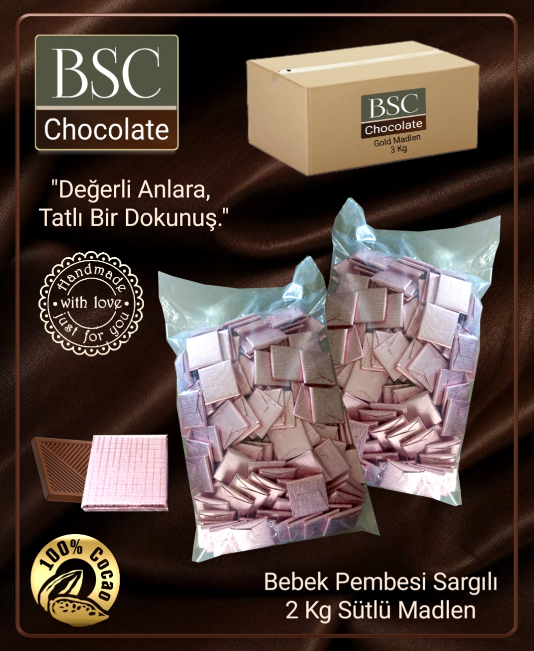 BSC CHOCOLATE BEBEK PEMBESİ SARGILI 2 KG MADLEN