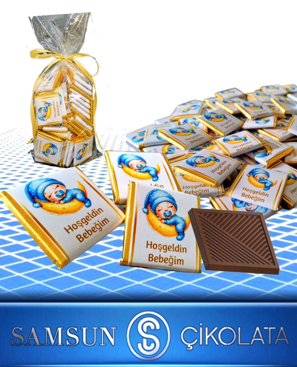 BSC CHOCOLATE AY FİGÜRLÜ ERKEK BEBEK ÇİKOLATASI