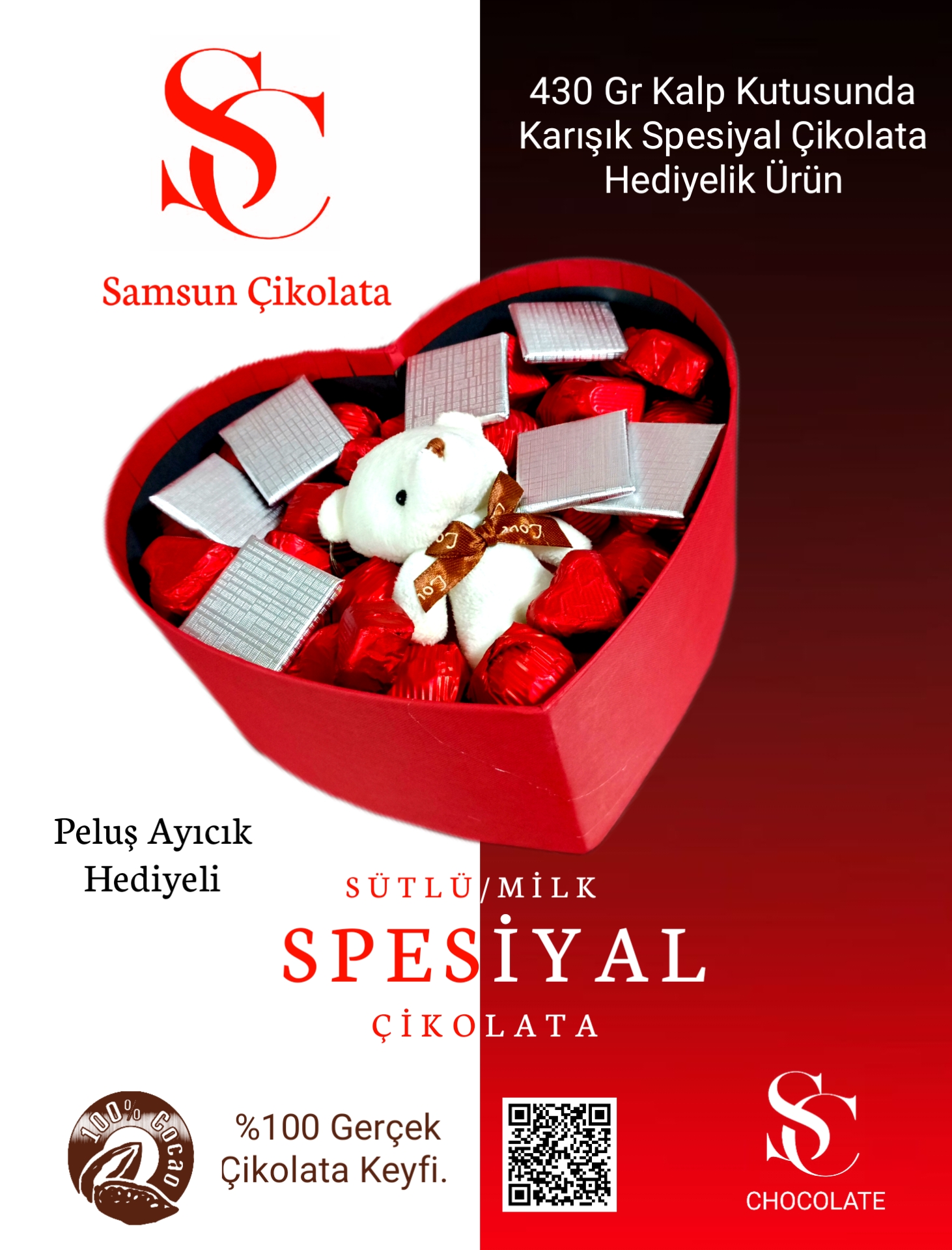 Kalp Kusunda 430 Gr Spesiyal Hediyelik Çikolata