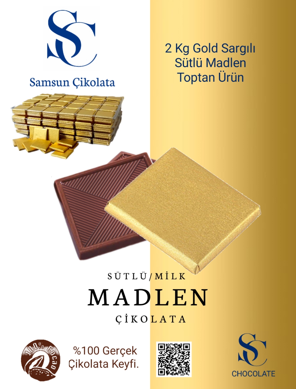 Gold Sargılı 2 Kg Madlen Çikolata